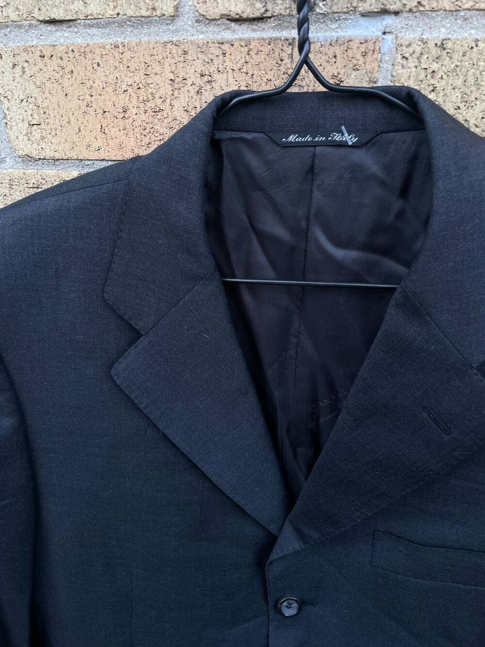 Canali Exclusive Suit Coat Darkest Navy 48R Dual Vents Super 150's Cuffs